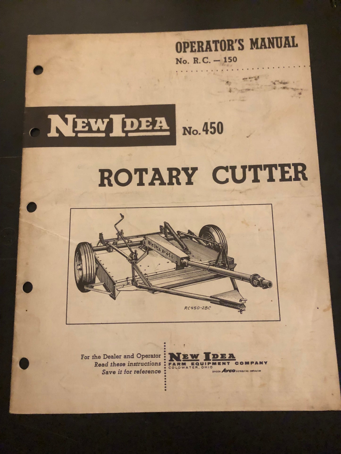 New Idea _ no 450 Rotary Cutter _ Operator’s Manual