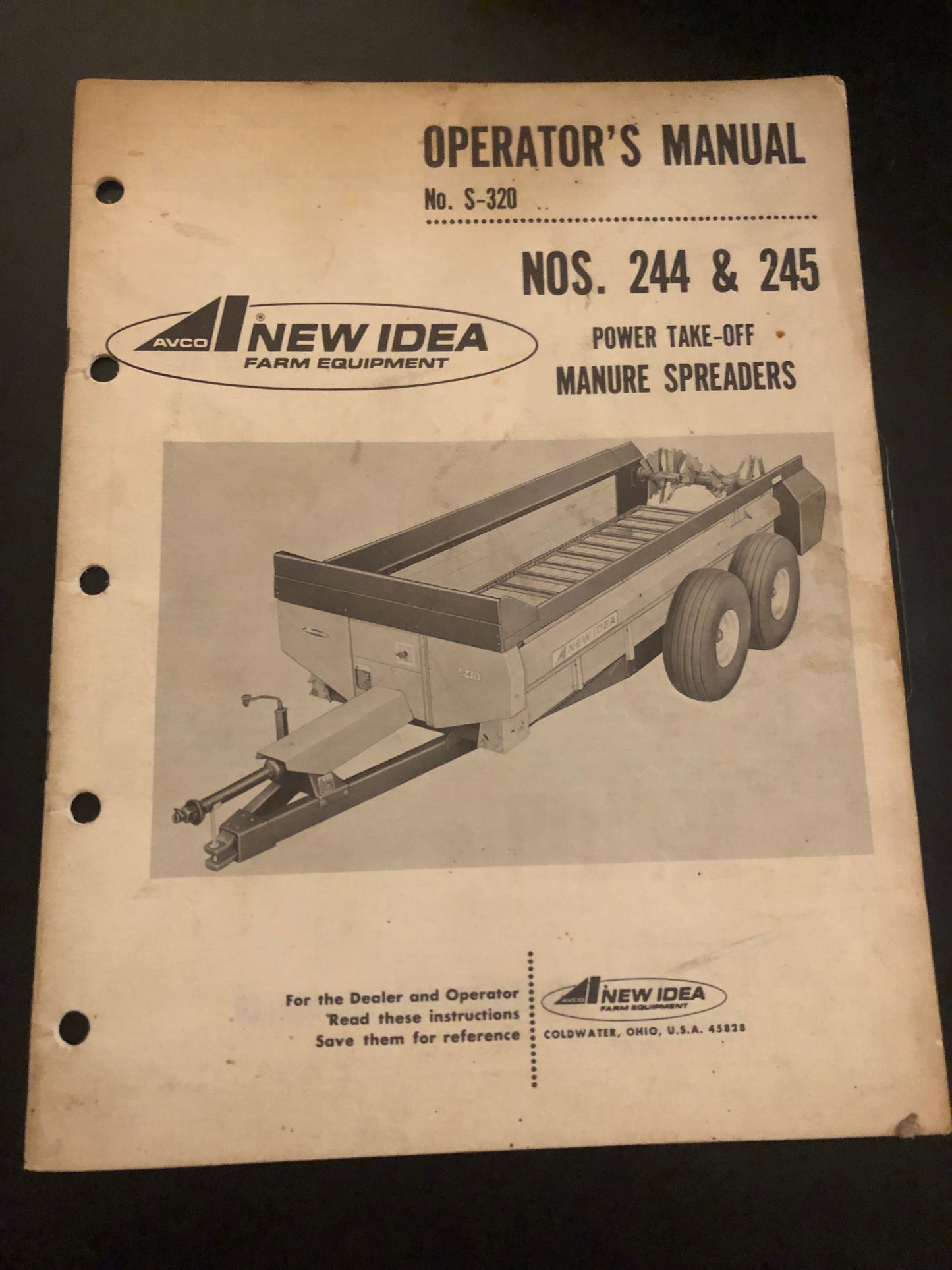 New Idea _ no 244 & 245 Manure Spreaders S-326 _ Operator’s Manual