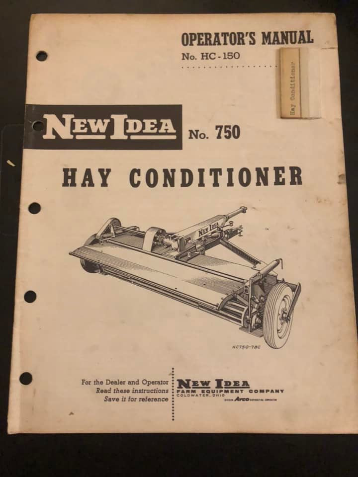 New Idea _ no 750 Hay Conditioner _ Operator’s Manual