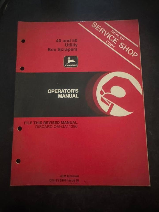 John Deere _ 40 & 50 Utility Box Scrapers _ Operator's Manual