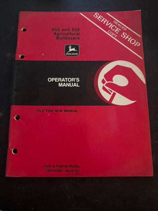 John Deere _ 855 & 856 Agricultural Bulldozers _ Operator's Manual