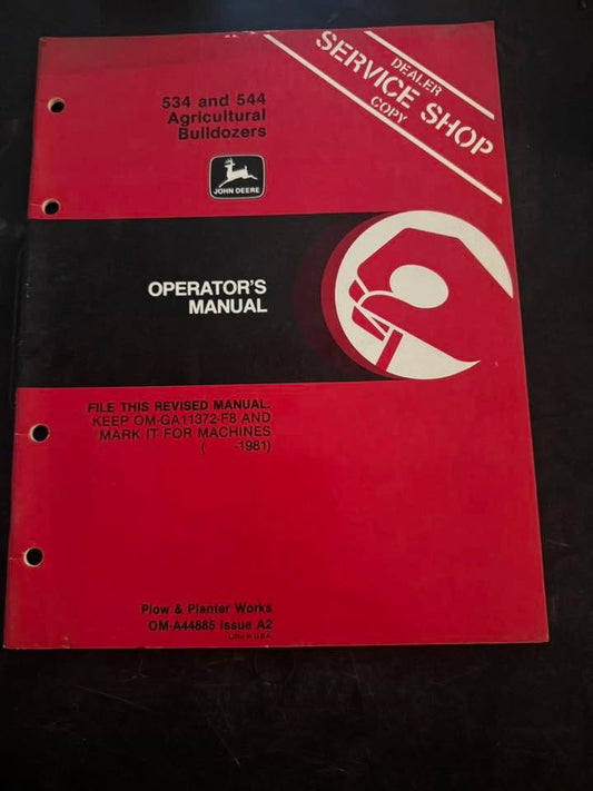 John Deere _ 534 & 544 Agricultural Bulldozers _ Operator's Manual
