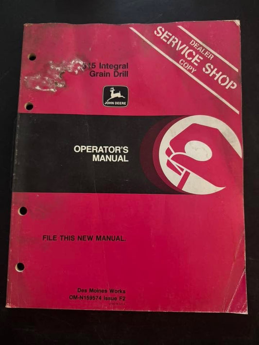 John Deere _ 515 Integral Grain Drill _ Operator’s Manual