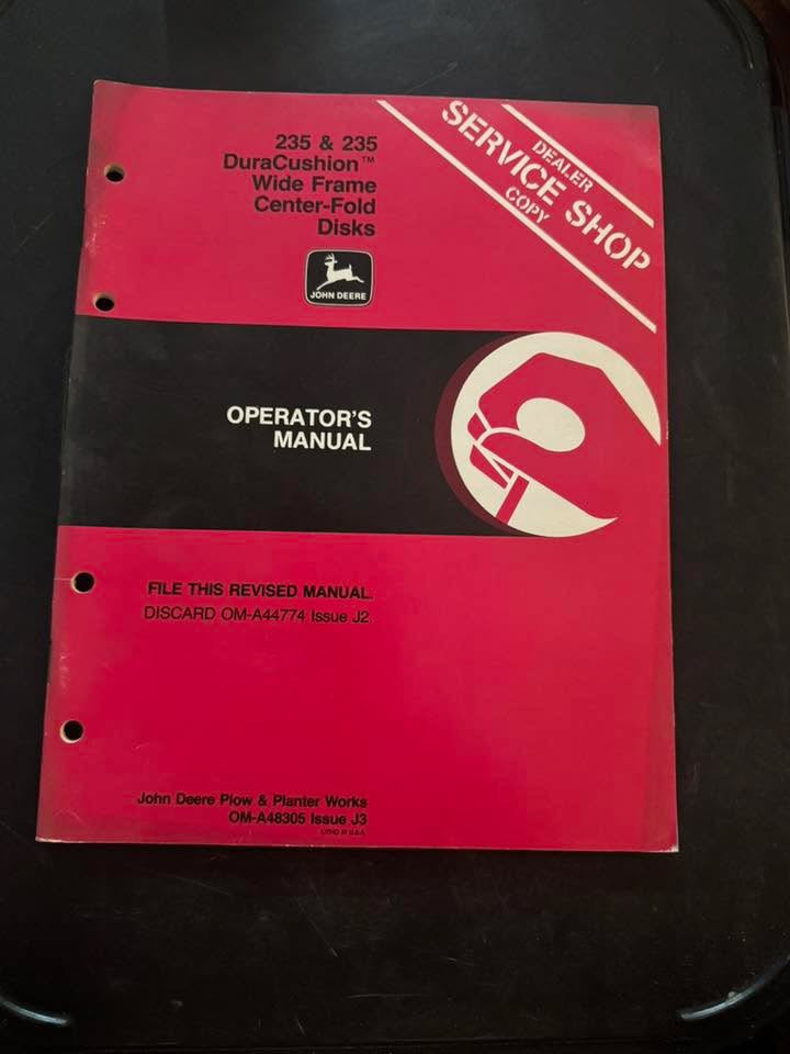 John Deere _ 235 Center-Fold & 235 Dura-Cushion Center-Fold Disks _ Operator's Manual