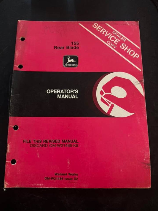 John Deere _ 155 Rear Blade _ Operator's Manual