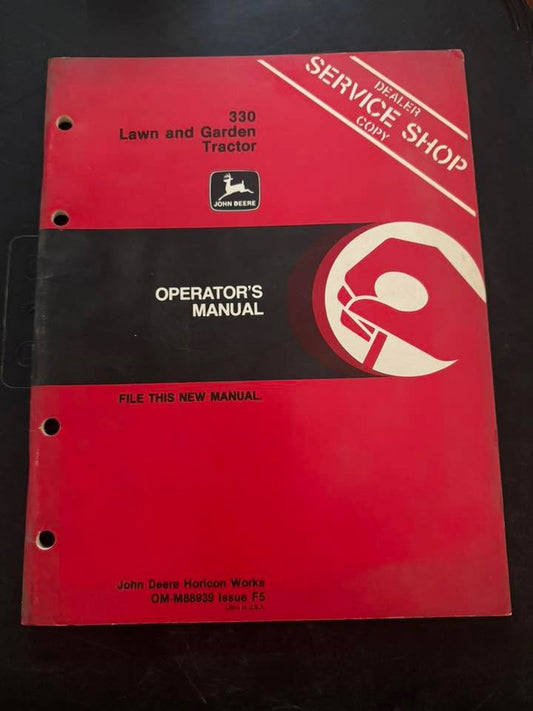 John Deere _ 330 Lawn & Garden Tractor _ Operator's Manual