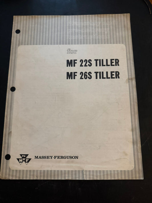 Massey _ MF 22S & 26S Rotary Tillers _ Assembly & Pre-delivery instructions