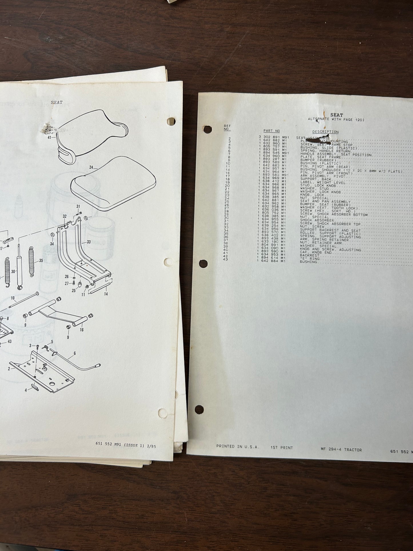 Massey Ferguson _ MF 294-4 Tractor _ Parts Book