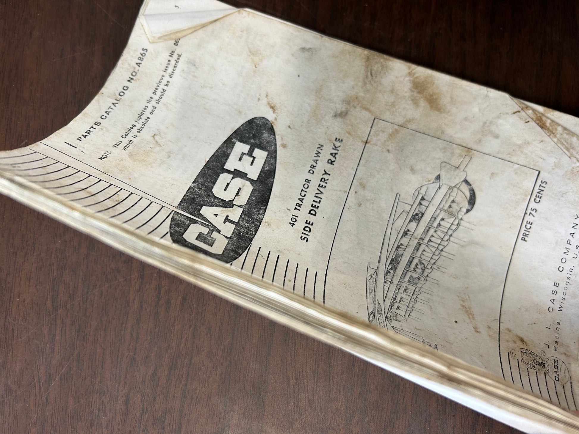 Case _ copy of 401 tractor drawn Side Delivery Rake _ Parts Catalog ...