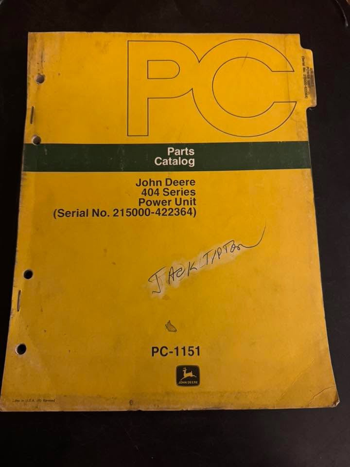 John Deere _ 404 Series Power Unit _ Parts Catalog PC-1151