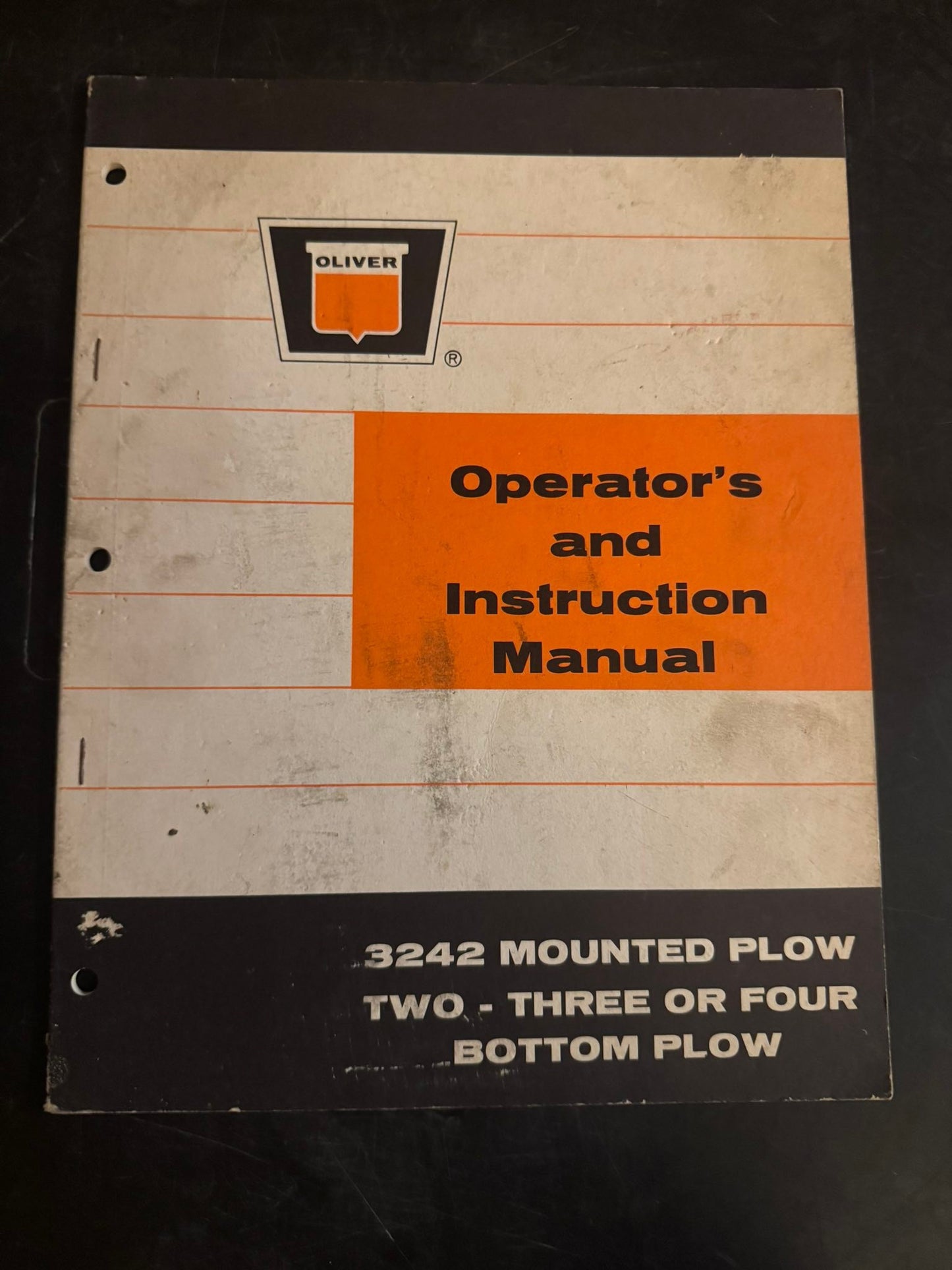 Oliver _ 3242 Mounted Plow Two-Three Or Four Bottom _ Operator’s & Instruction Manual