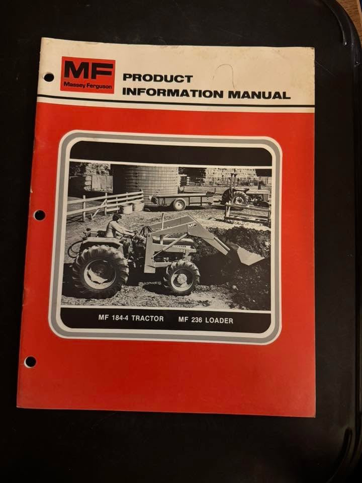 Massey Ferguson _ MF 184-4 Tractor & MF 236 Loader _ Product Information Manual