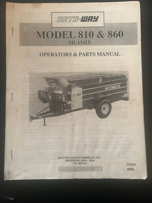 Arts-Way _ MODEL 810 & 860 SILAMIX _ OPERATORS & PARTS MANUAL