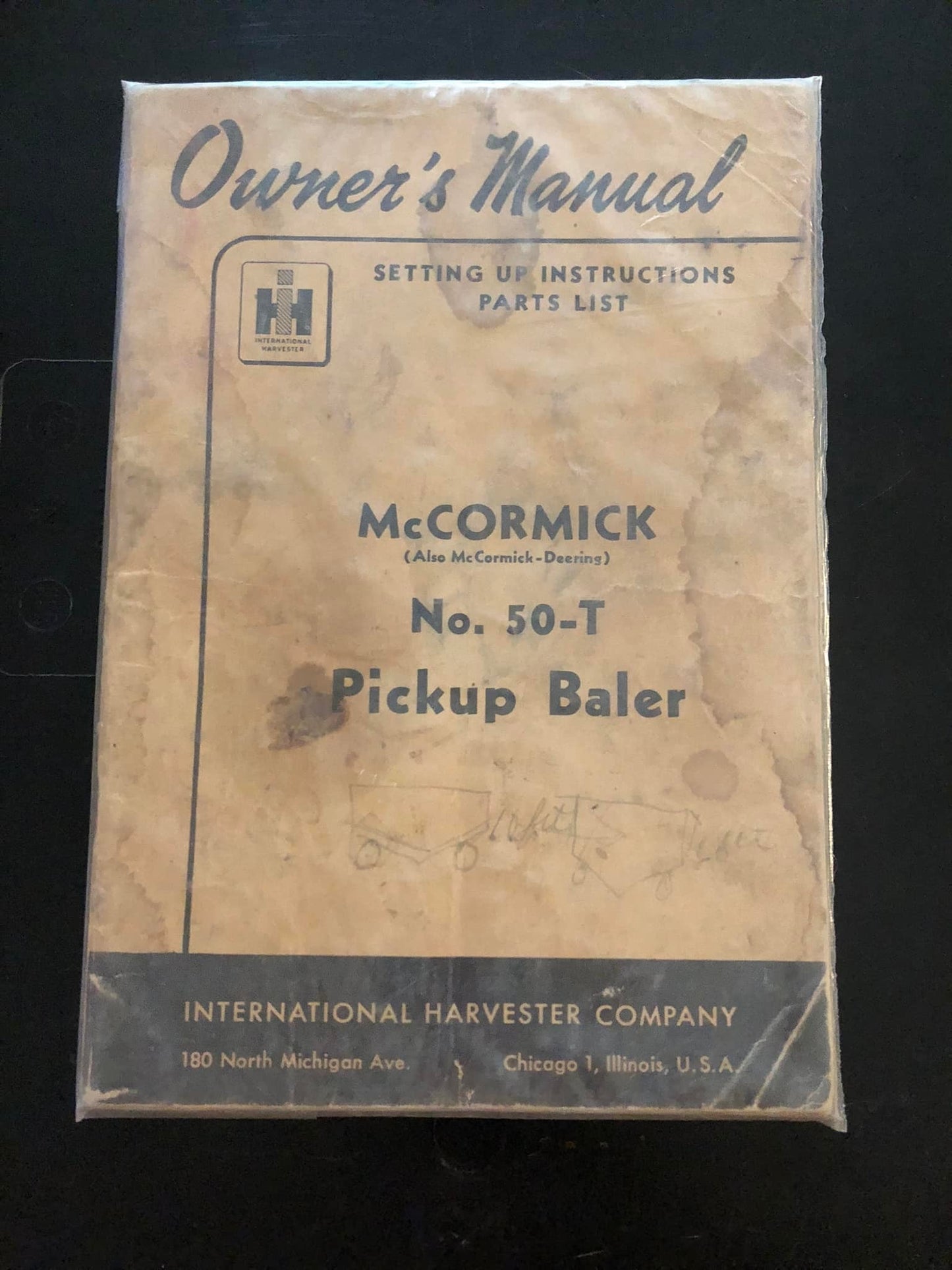 IH _ McCormick no 50-T Pickup Baler _ Setting Up Instructions & Parts List