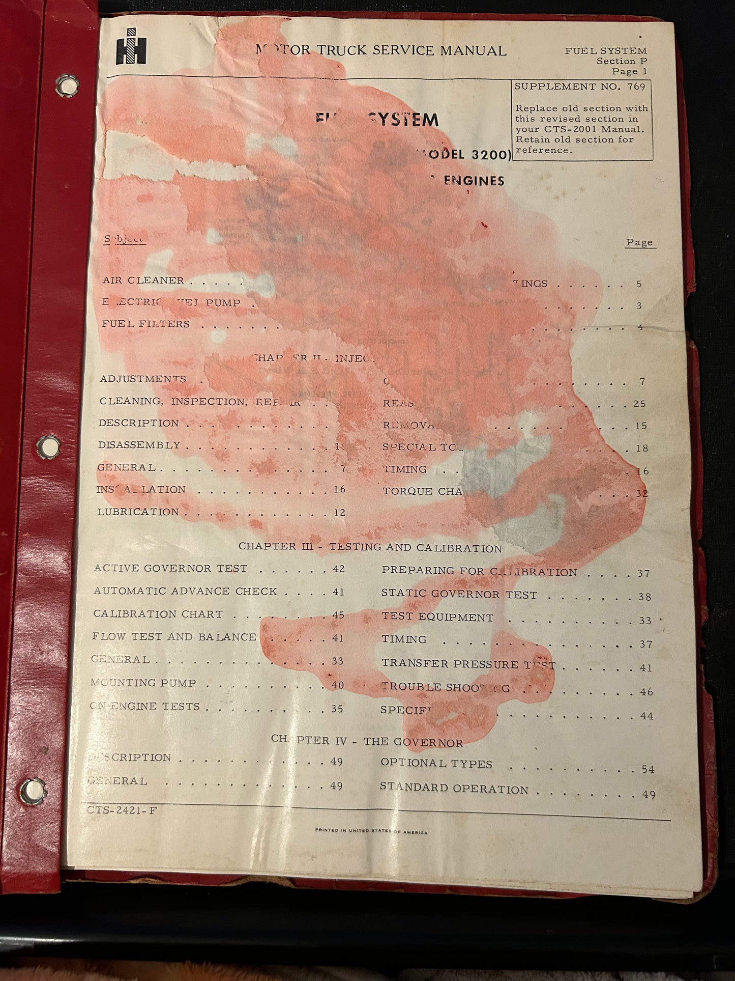 IH _ Fuel System supplement 769 & Engine supplement 768