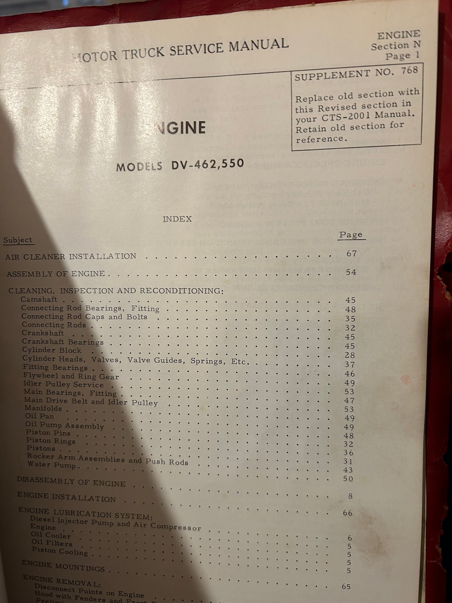 IH _ Fuel System supplement 769 & Engine supplement 768