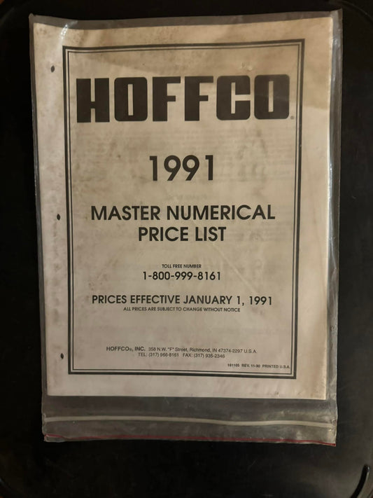 Hoffco _ 1991 Master Numerical Price List