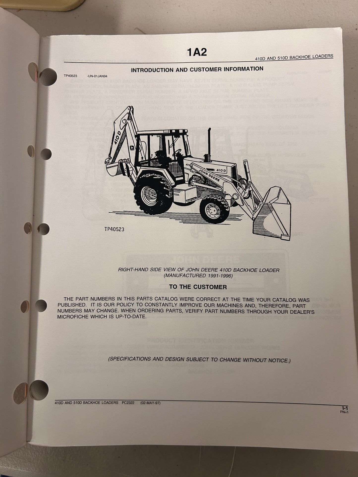 John Deere _ 410D & 510D Backhoe Loader _ Parts Catalog