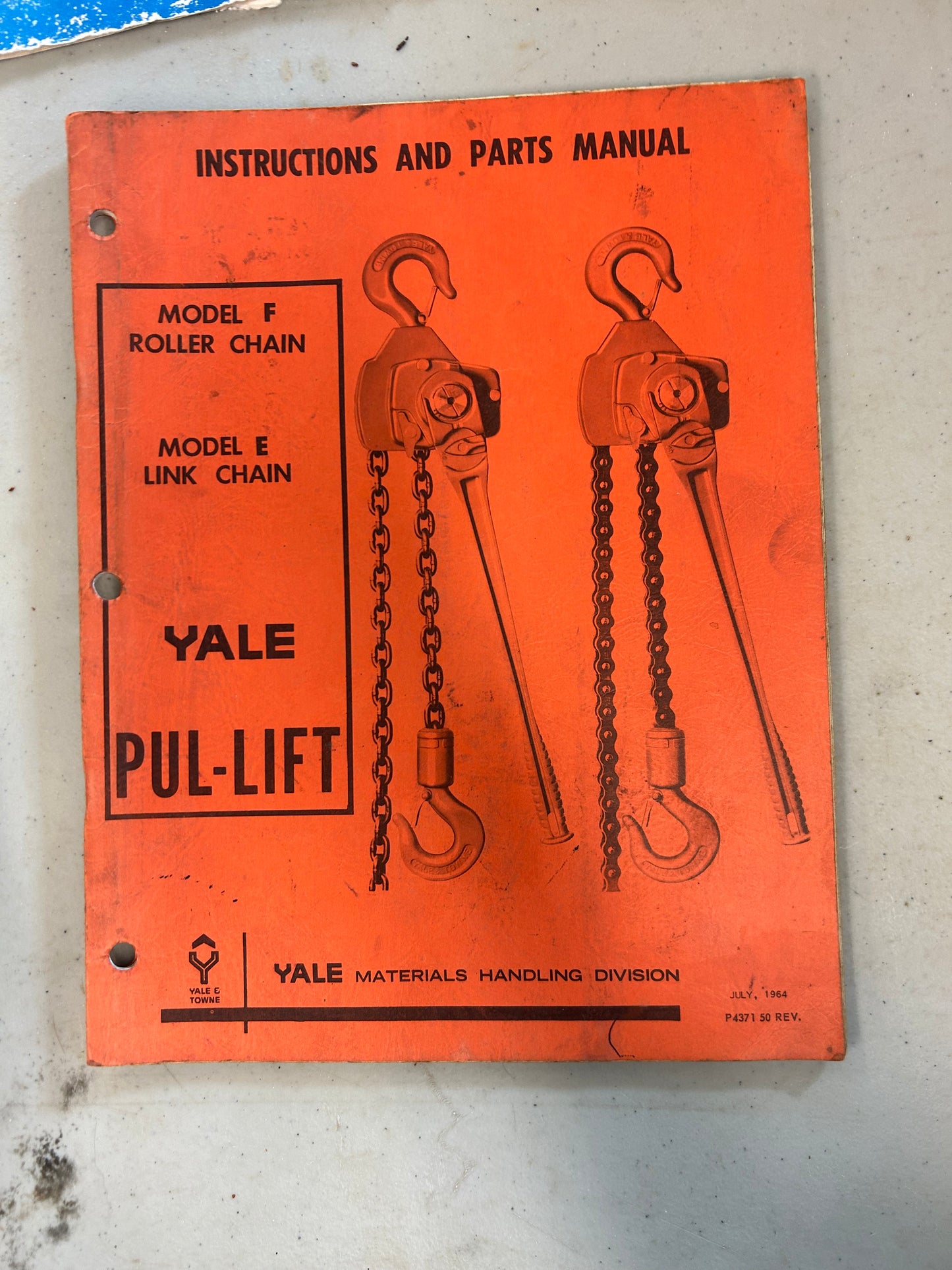 Yale _ Pul-lift _ Instructions & Parts Manual