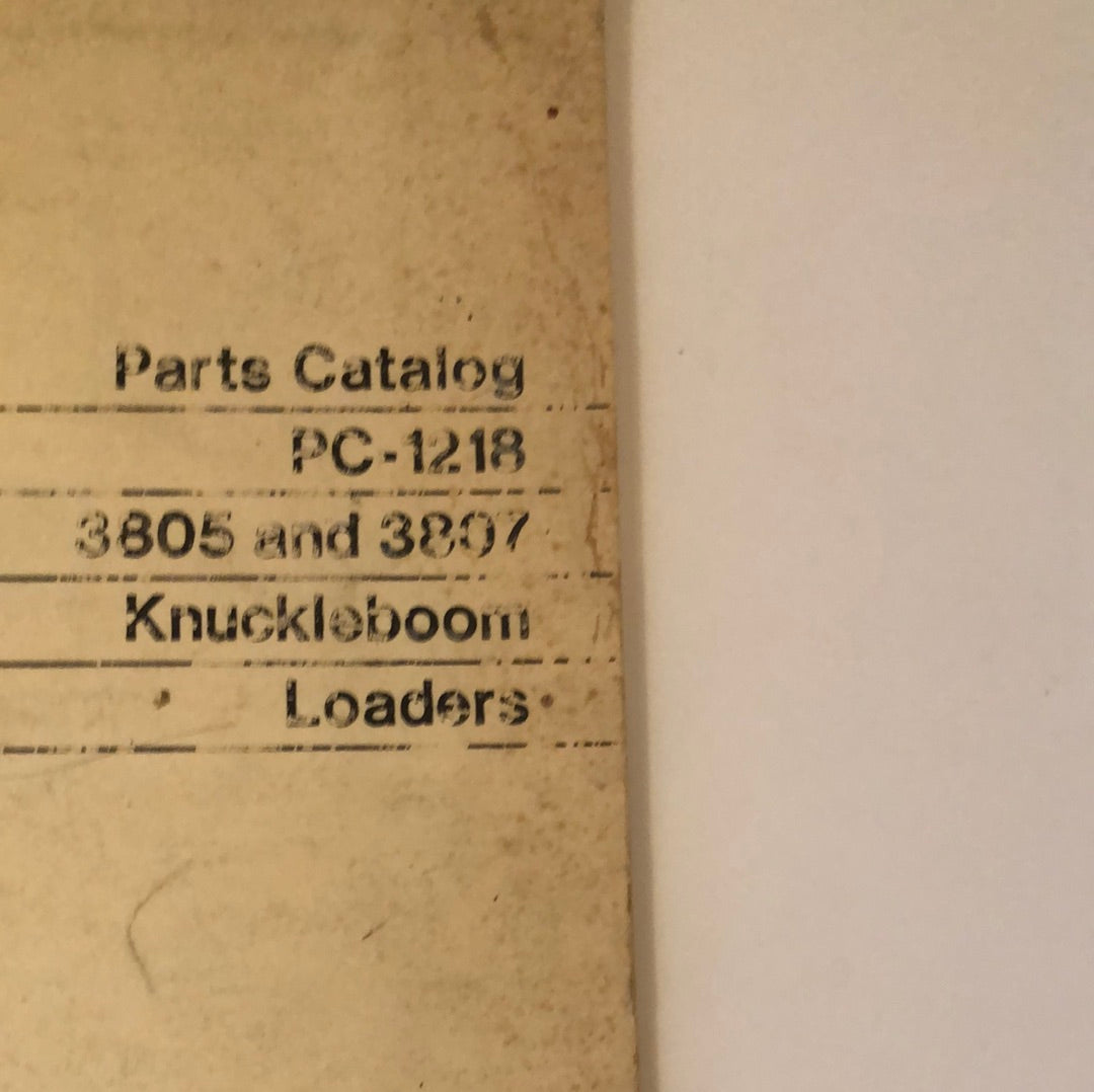 John Deere 3805 & 3807 Knuckleboom Loaders PC-1218 _ Parts Catalog