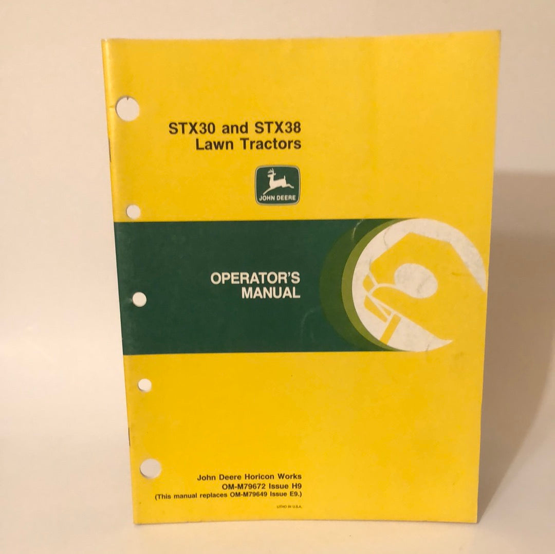 John Deere STX30 & STX38 Lawn Tractors _ Operator's Manual