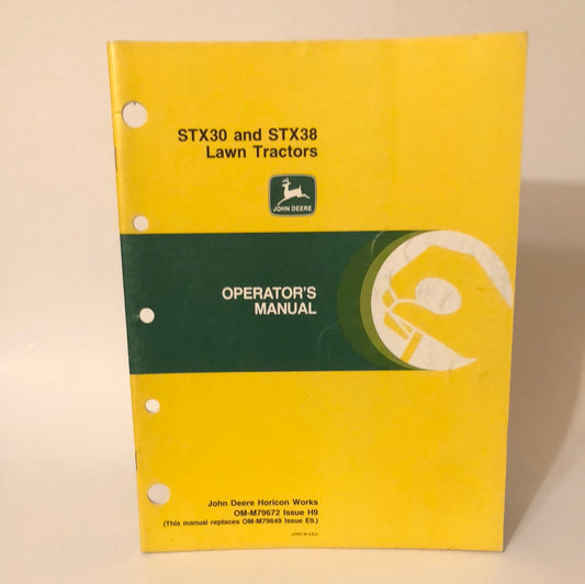 John Deere STX30 & STX38 Lawn Tractors _ Operator's Manual