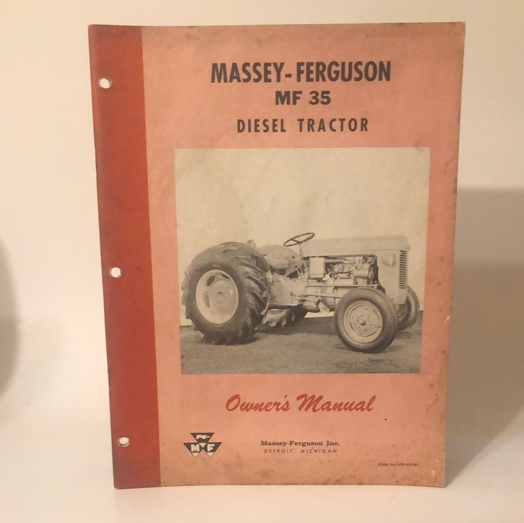 Massey Ferguson MF 35 Diesel Tractor _ Owner's Manual