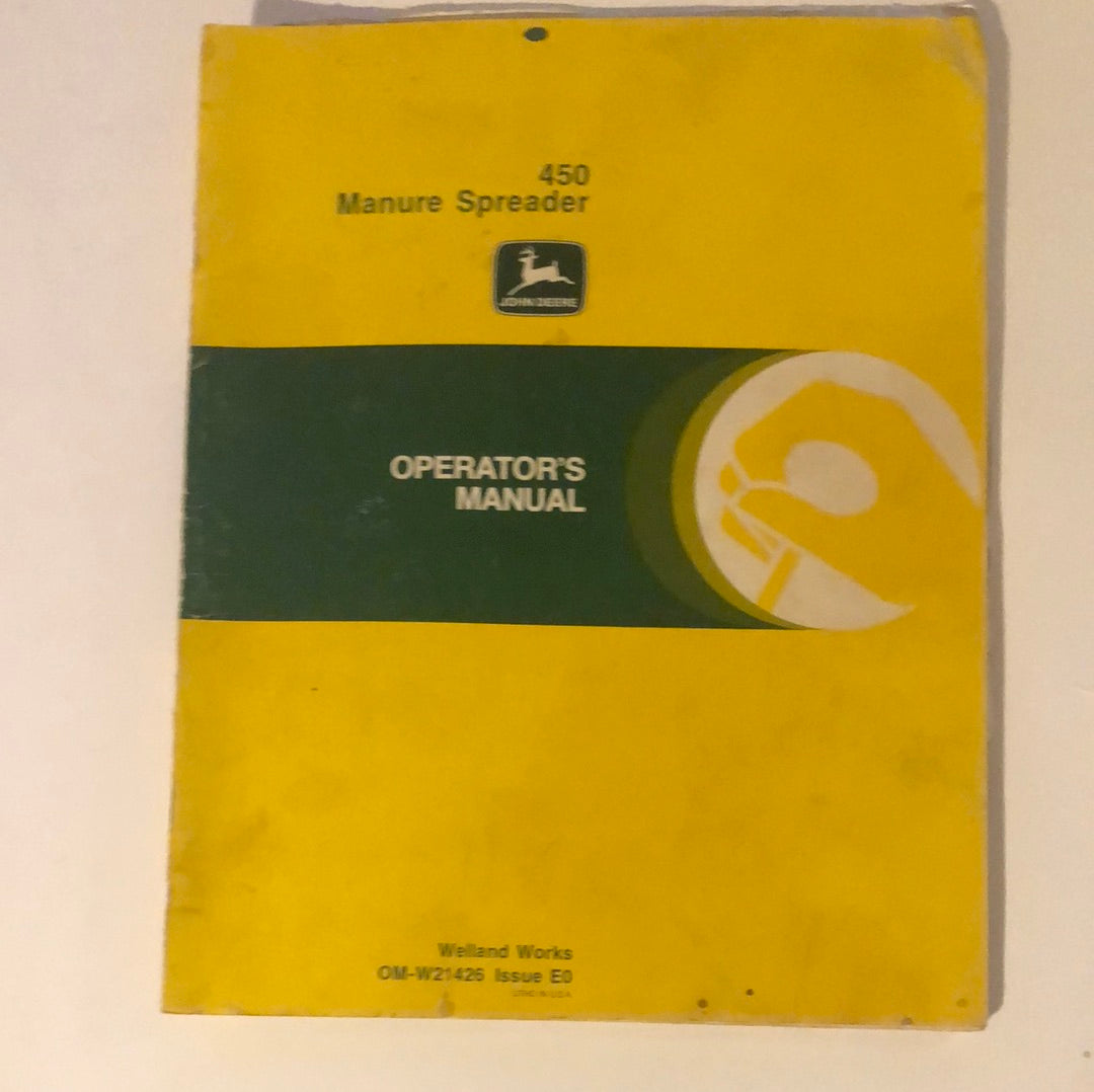 John Deere 450 Manure Spreader OM-W21426 E0 _ Operator's Manual