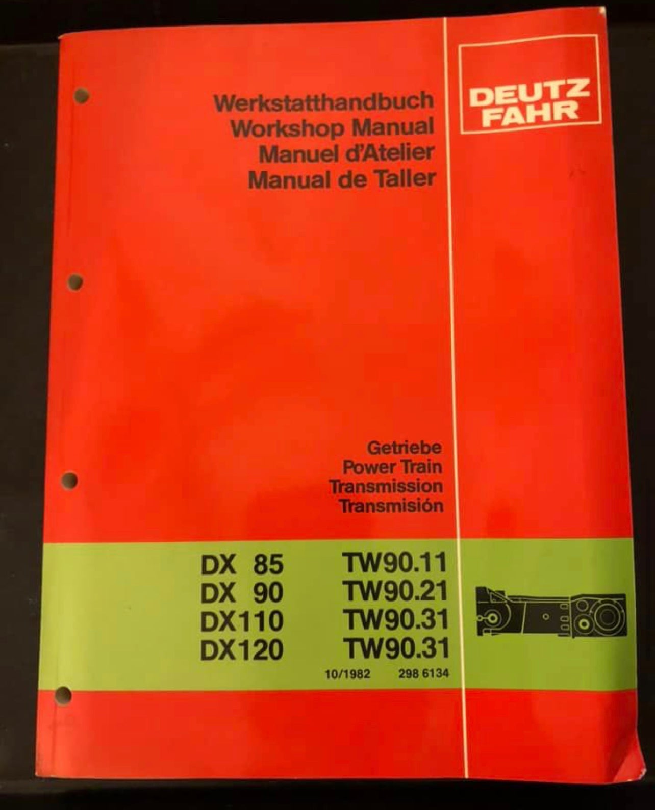 Deutz Fahr DX 85, 90, 110 & 130 Power Train Transmission