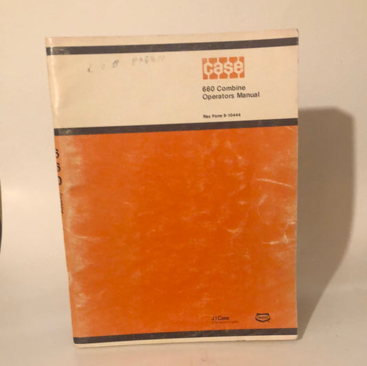 Case 660 Combine Operators Manual