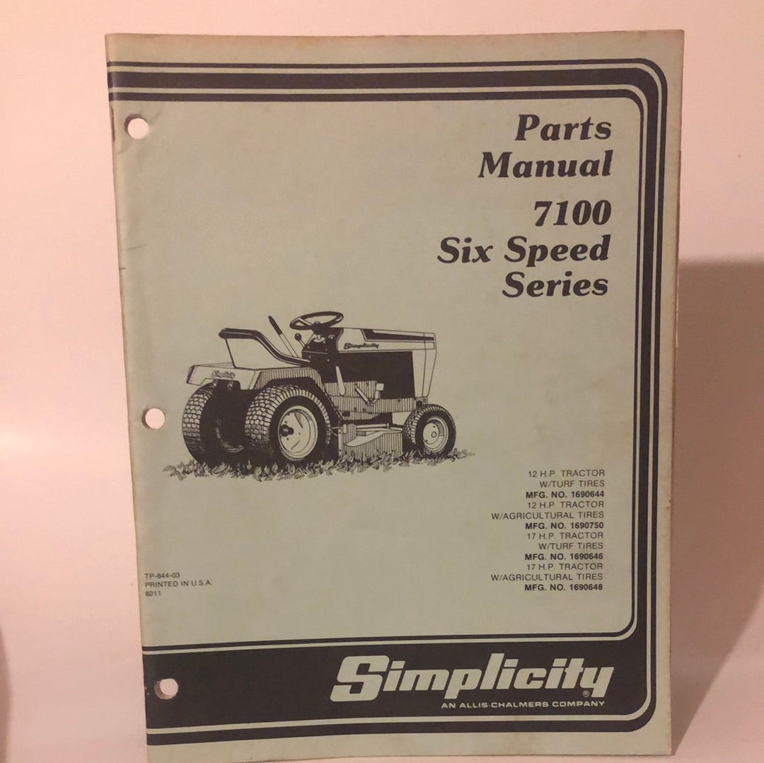 Simplicity 7100 Series _ Parts Manual