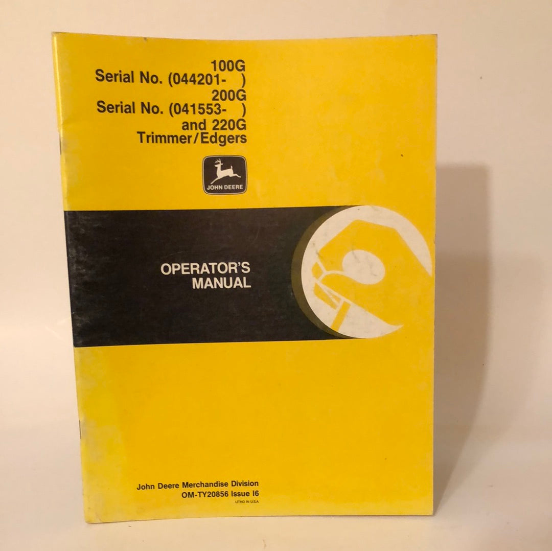 John Deere 100G, 200G & 220G Trimmer/Edgers _ Operator's Manual