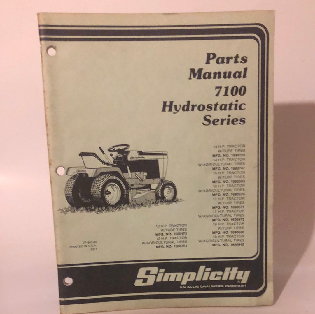 Simplicity 7100 Series _ Parts Manual