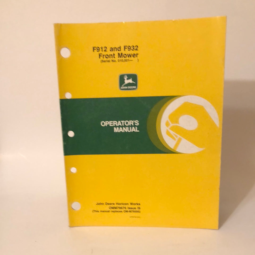 John Deere F912 & F932 Front Mower _ Operator's Manual