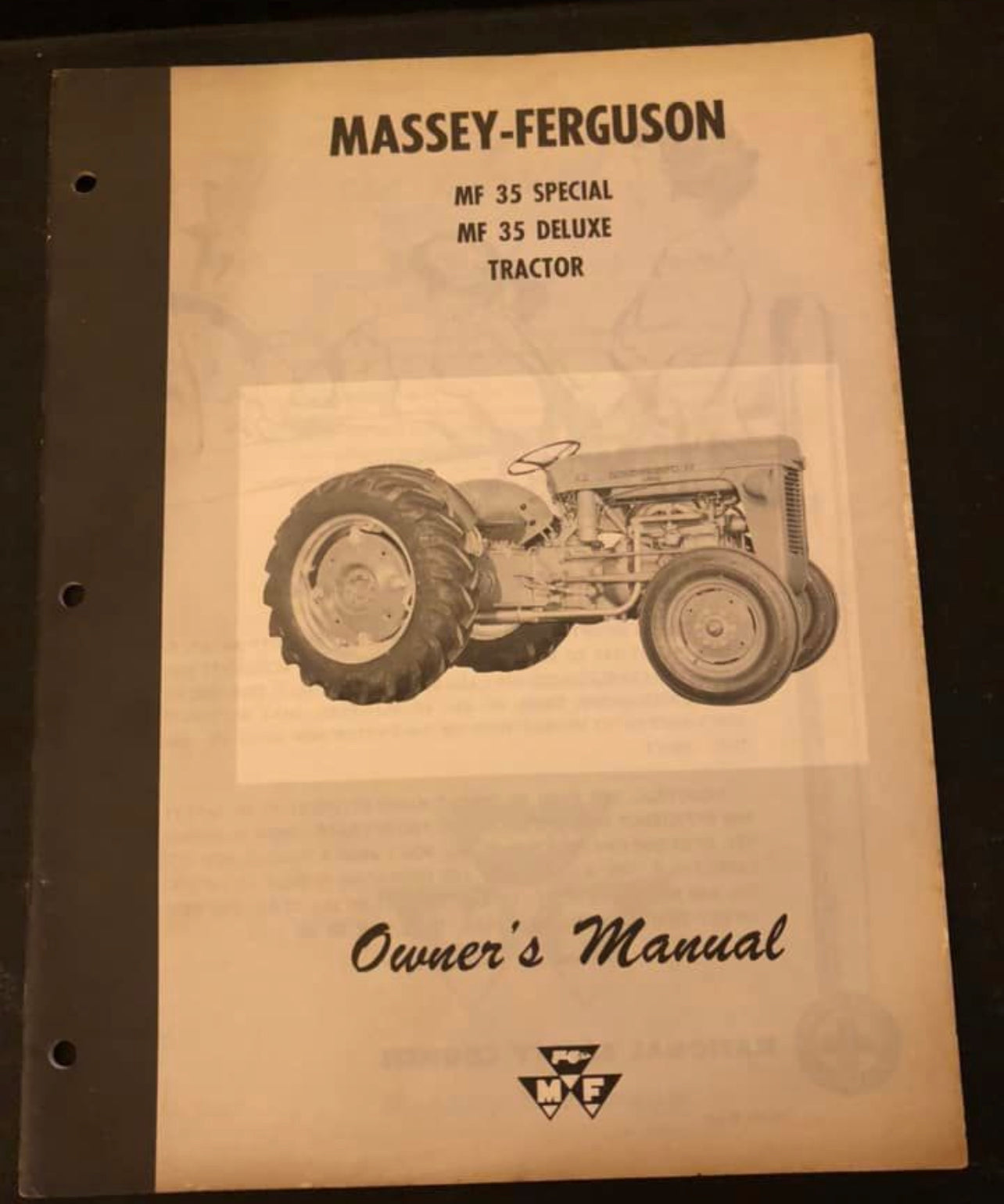 Massey Ferguson MF 35 Diesel Tractor _ Owner's Manual