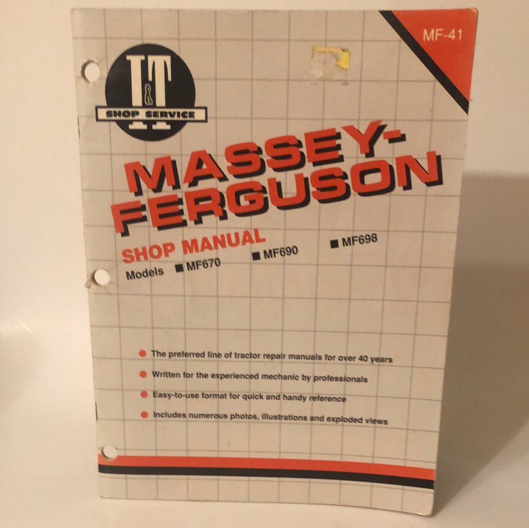 Massey-Ferguson _ models MF 2745, MF 2775 & MF 2805 _ I&T Shop Service _ Shop Manual