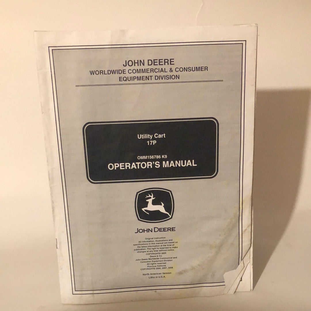 John Deere - Utility Cart 17P Operator’s Manual