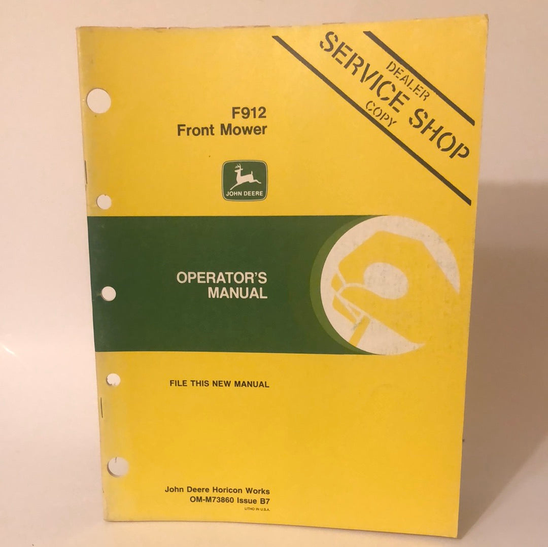 John Deere F912 Front Mower _ Operator's Manual