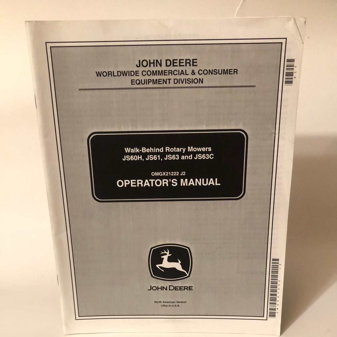 John Deere - Walk-Behind Rotary Mowers OMGX21222 J2 Operator’s Manual