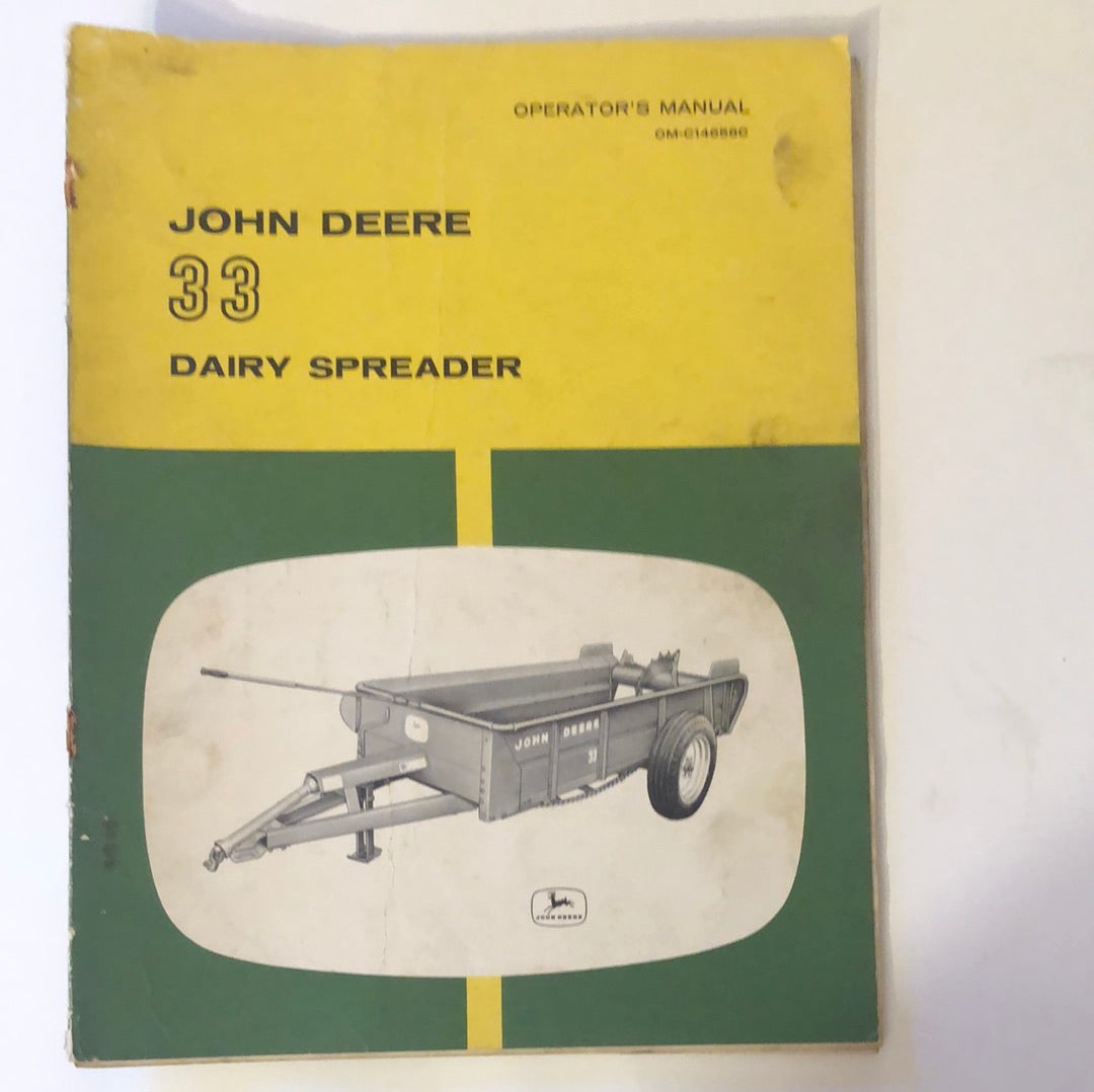 John Deere 33 Dairy Spreader OM-C14658C Operator’s Manual