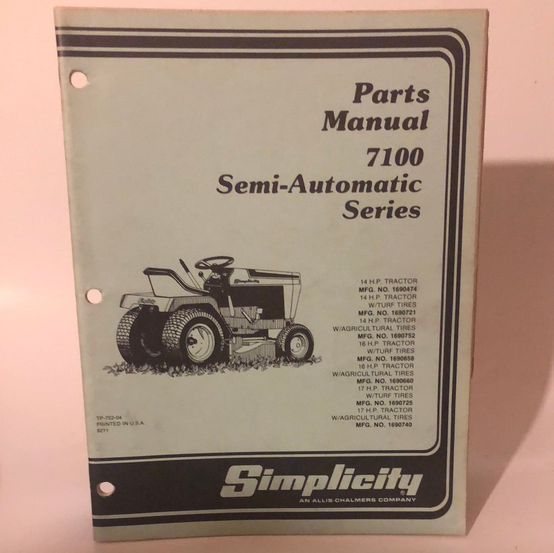 Simplicity 7100 Series _ Parts Manual