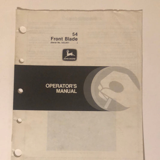 John Deere _ 54 Front Blade _ Operator’s Manual