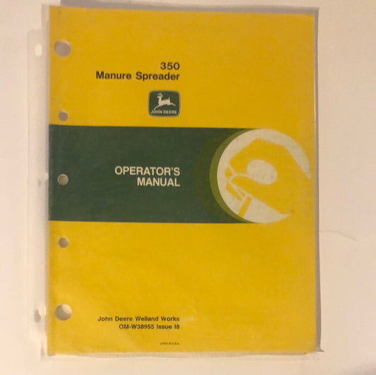 John Deere 350 Manure Spreader OMW38955 I8 _ Operator's Manual