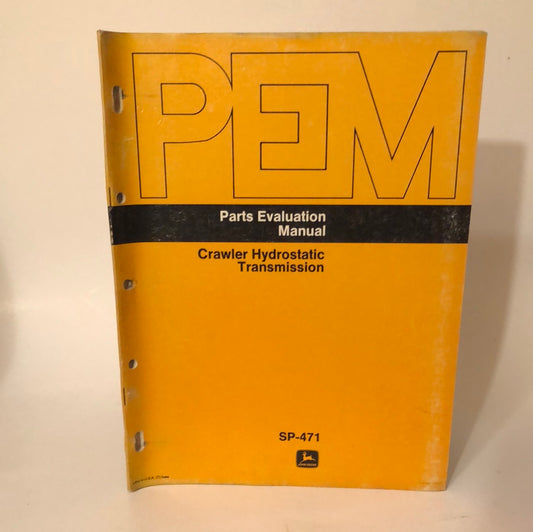 John Deere Crawler Hydrostatic Transmission _ Parts Evaluation Manual