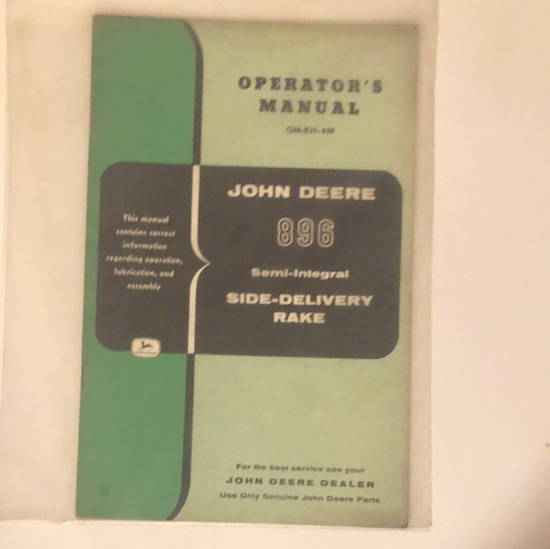 John Deere 896 Semi-Integral Side-Delivery Rake _ Operator’s Manual