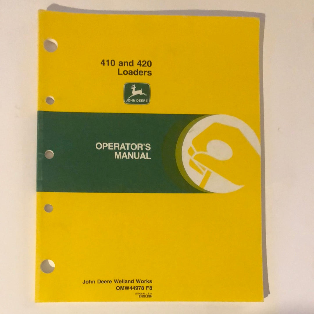 John Deere 410 & 420 Loaders OMW44978 F8 _ Operator's Manual