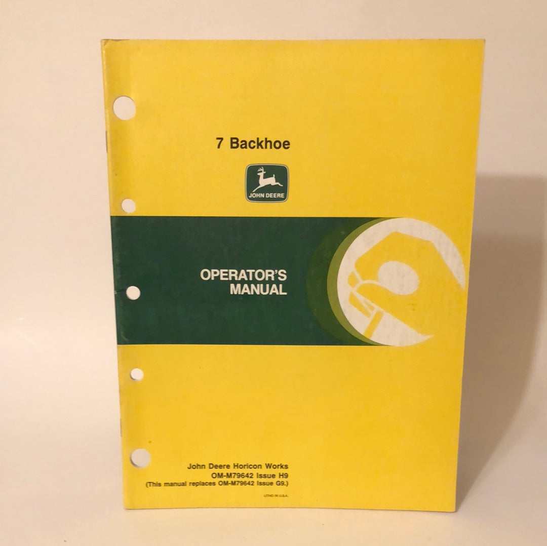 John Deere 7 Backhoe _ Operator's Manual