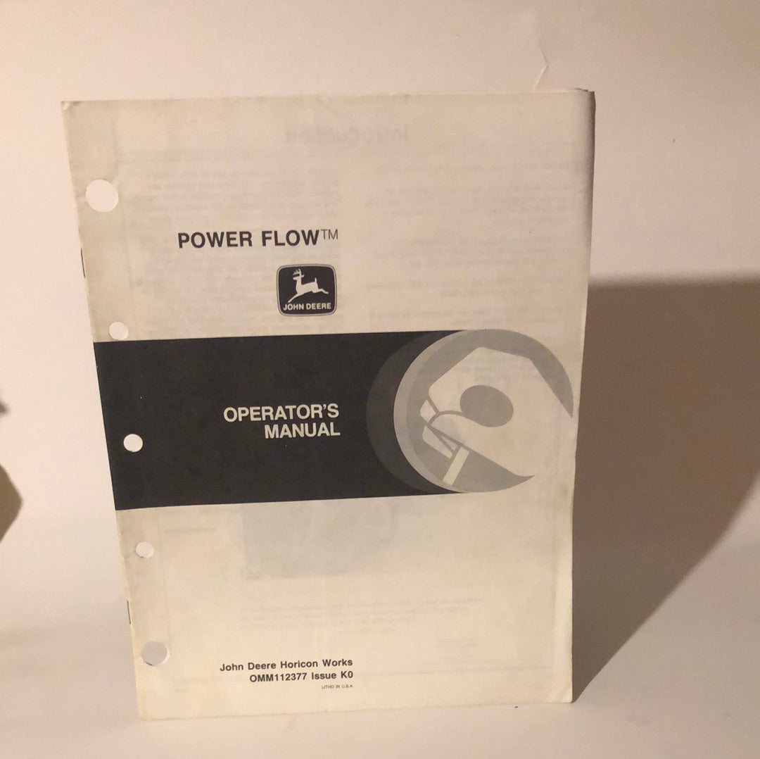 John Deere - Power Flow OMM112377 K0 Operator’s Manual