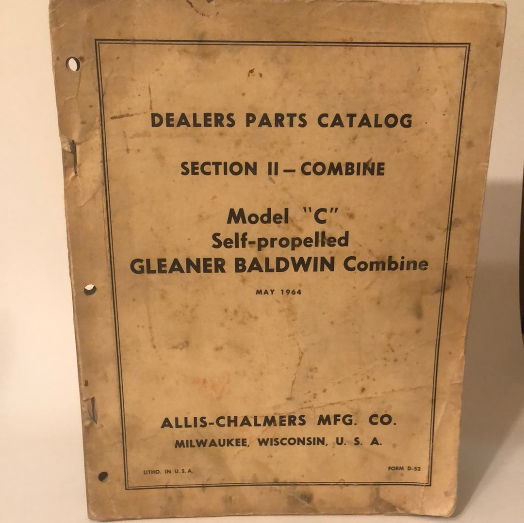 Allis-Chalmers Section II - Combine Gleaner C & C2 Self-propelled Combines _ Dealers Parts Catalog