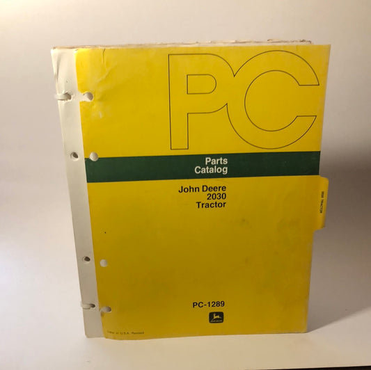 John Deere _ 2030 Tractor _ Parts Catalog - PC-1289